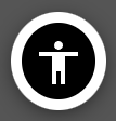 Barrierefreiheitsbutton zum ein- und ausklappen der Einstellungen